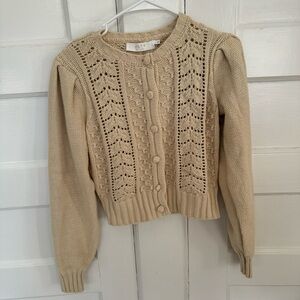 NWT ASTR the Label Marlena Puff Sleeve Cardigan